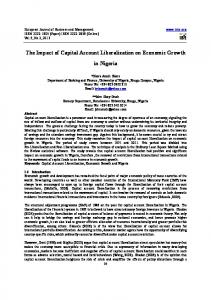 The Impact of Capital Account Liberalization on Economic Growth in ...