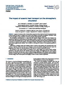 The impact of oceanic heat transport on the atmospheric circulation