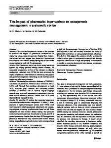 The impact of pharmacist interventions on osteoporosis ... - Springer Link