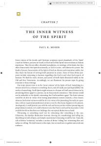 The Inner Witness of the Spirit
