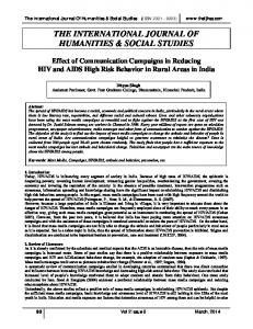 THE INTERNATIONAL JOURNAL OF HUMANITIES & SOCIAL STUDIES