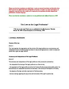The Law on the Legal Profession*