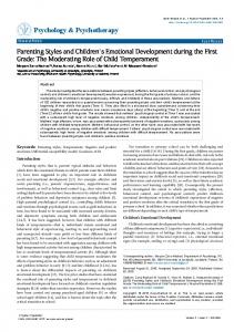 The Moderating Role of Child Temperament - CORE