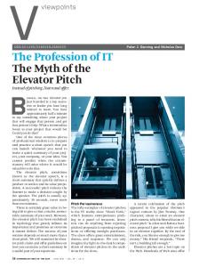 The myth of the elevator pitch - CiteSeerX