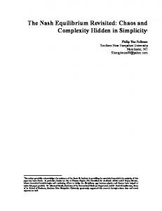The Nash Equilibrium Revisited: Chaos and Complexity
