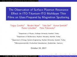 The Observation of Surface Plasmon Resonance ...