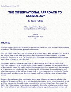 The Observational Approach to Cosmology