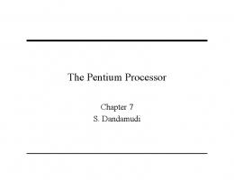 The Pentium Processor - Carleton University