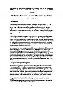 The Political Economy of Agricultural Policies and ... - CiteSeerX