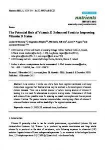 The Potential Role of Vitamin D Enhanced Foods in ... - CiteSeerX