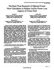 The Real-Time Research of Optimal Power Flow Calculation in ...
