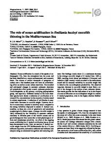 The role of ocean acidification in Emiliania huxleyi ... - Biogeosciences