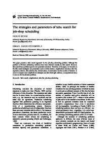 The strategies and parameters of tabu search for ... - Semantic Scholar