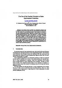 The Use of the Duality Principle to Solve ... - Online-Journals.org