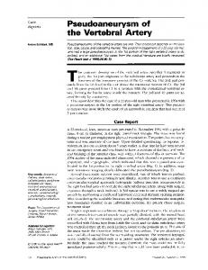 the Vertebral Artery - Europe PMC