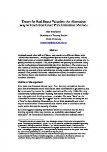 Theory for Real Estate Valuation