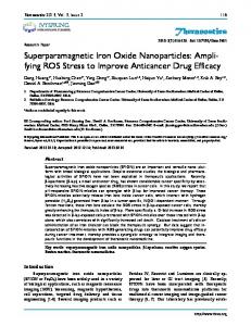 Theranostics Superparamagnetic Iron Oxide Nanoparticles: Ampli ...