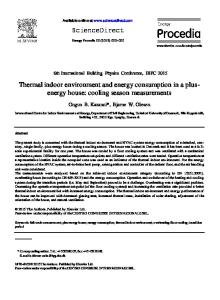 Thermal indoor environment and energy consumption ...