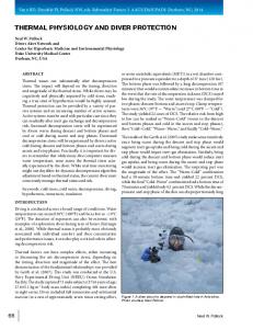 thermal physiology and diver protection