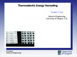 Thermoelectric Energy Harvesting