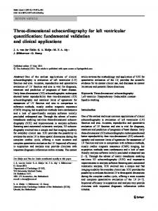 Three-dimensional echocardiography for left ... - Springer Link