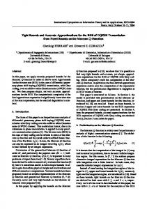 Tight Bounds and Accurate Approximations for the BER of ... - CiteSeerX