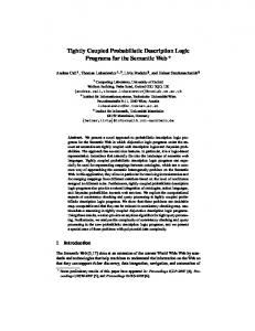 Tightly Coupled Probabilistic Description Logic ... - Semantic Scholar