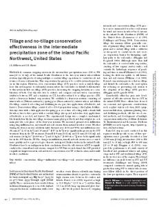 Tillage and no-tillage conservation effectiveness in the ... - USDA ARS