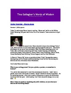 Tina Gallagher blog - Marcia James