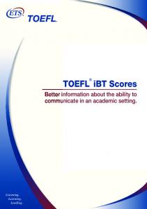 TOEFL iBT Scores - HHL