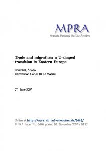 Trade and migration: a U-shaped transition in Eastern