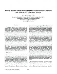 Trade-off Between Coverage and Data Reporting Latency for Energy