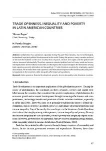 trade openness, inequality and poverty in latin american countries