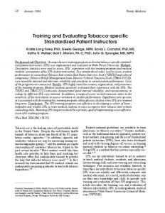 Training and Evaluating Tobacco-specific ... - Semantic Scholar