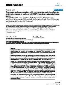 Trastuzumab in combination with metronomic cyclophosphamide and ...
