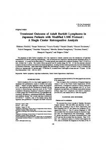 Treatment Outcome of Adult Burkitt Lymphoma in Japanese ... - J-Stage