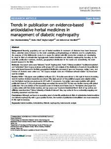 Trends in publication on evidence-based antioxidative herbal ...