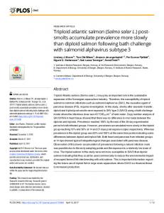 Triploid atlantic salmon (Salmo salar L.) post ... - Semantic Scholar