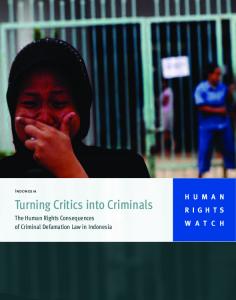 Turning Critics into Criminals - Human Rights Watch