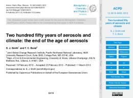 Two hundred fifty years of aerosols and climate