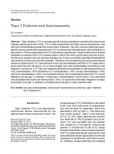 Type 1 Diabetes and Autoimmunity - CiteSeerX