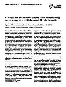 ULF waves with drift resonance and drift-bounce resonance energy ...