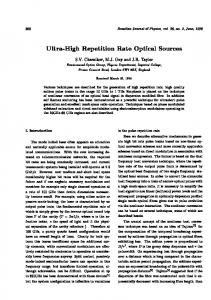 Ultra-High Repetition Rate Optical Sources