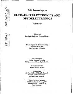 ultrafast electronics and