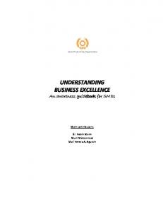 Understanding Business Excellence: An awareness guidebook for ...