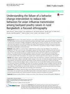 Understanding the failure of a behavior change intervention to reduce ...