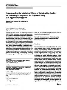 Understanding the Mediating Effects of Relationship Quality on ...