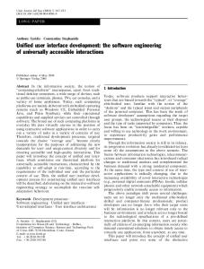 Unified user interface development: the software ... - Semantic Scholar