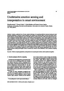 Unobtrusive emotion sensing and interpretation in