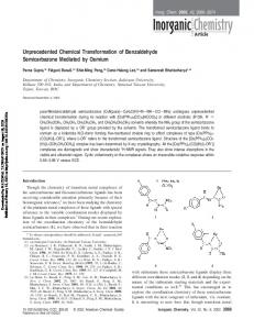 Unprecedented Chemical Transformation of Benzaldehyde ...
